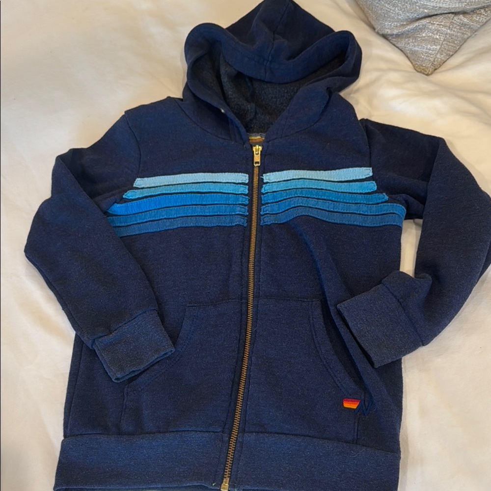 Aviator Nation Blue Color-Block Hoodie
